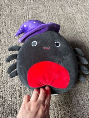 Squishmallows Black Plush with Teal Logo Tag